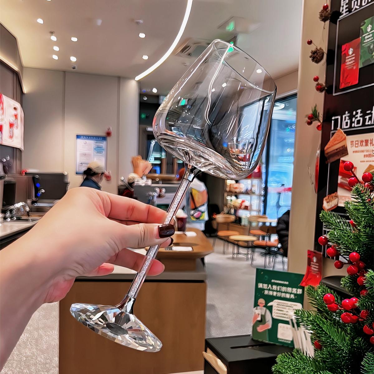 高颜值钻石水晶红酒杯
