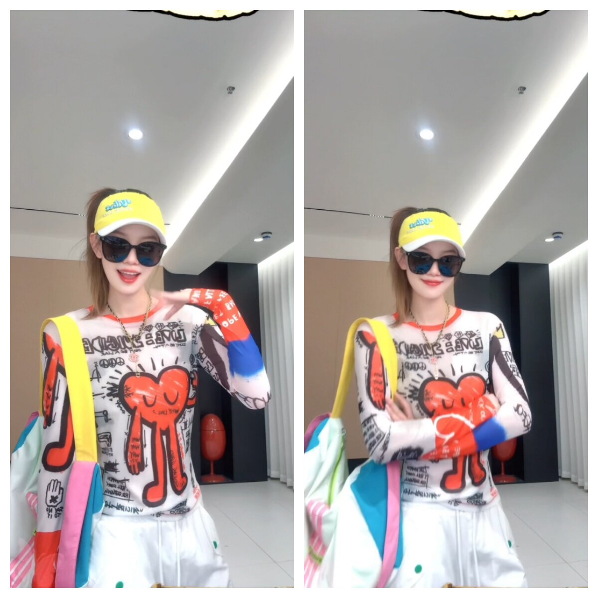 A392网纱长袖新款宽松显瘦上衣洋气爆款女款夏季网纱长袖