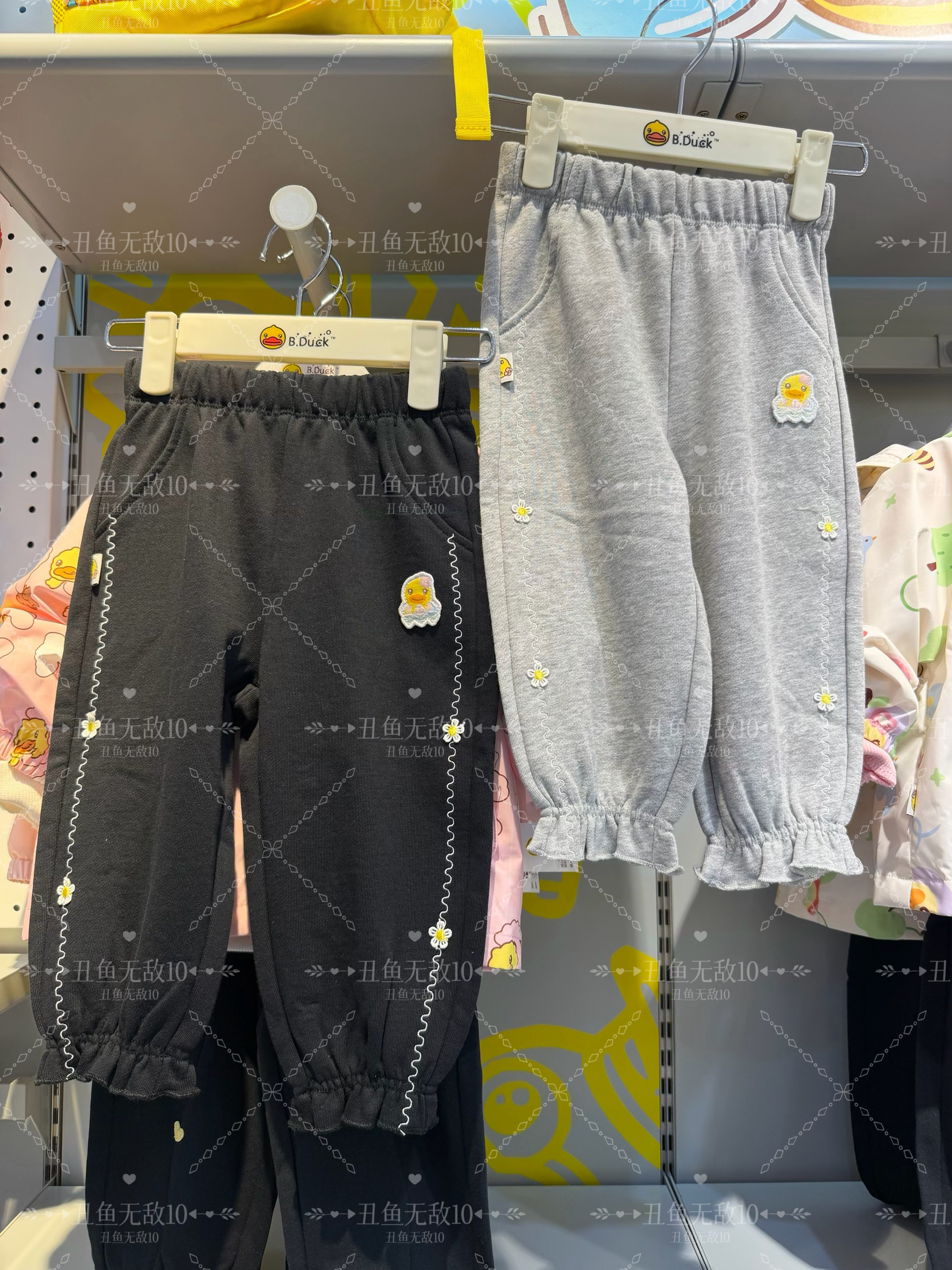 小黄鸭春夏薄棉女宝童装裤子甜美休闲长裤百搭1763103束脚运动裤