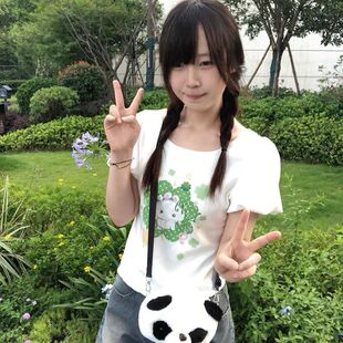 梨屋pearhouse 原创 四叶草宅萌印花泡泡袖短袖t恤纯棉2025