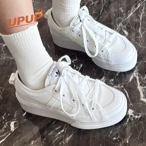 AdidasNizzaPlatform帆布鞋女