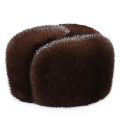 冬季中老年人水貂帽子男士护耳貂皮雷锋帽皮草帽保暖老头整貂帽子