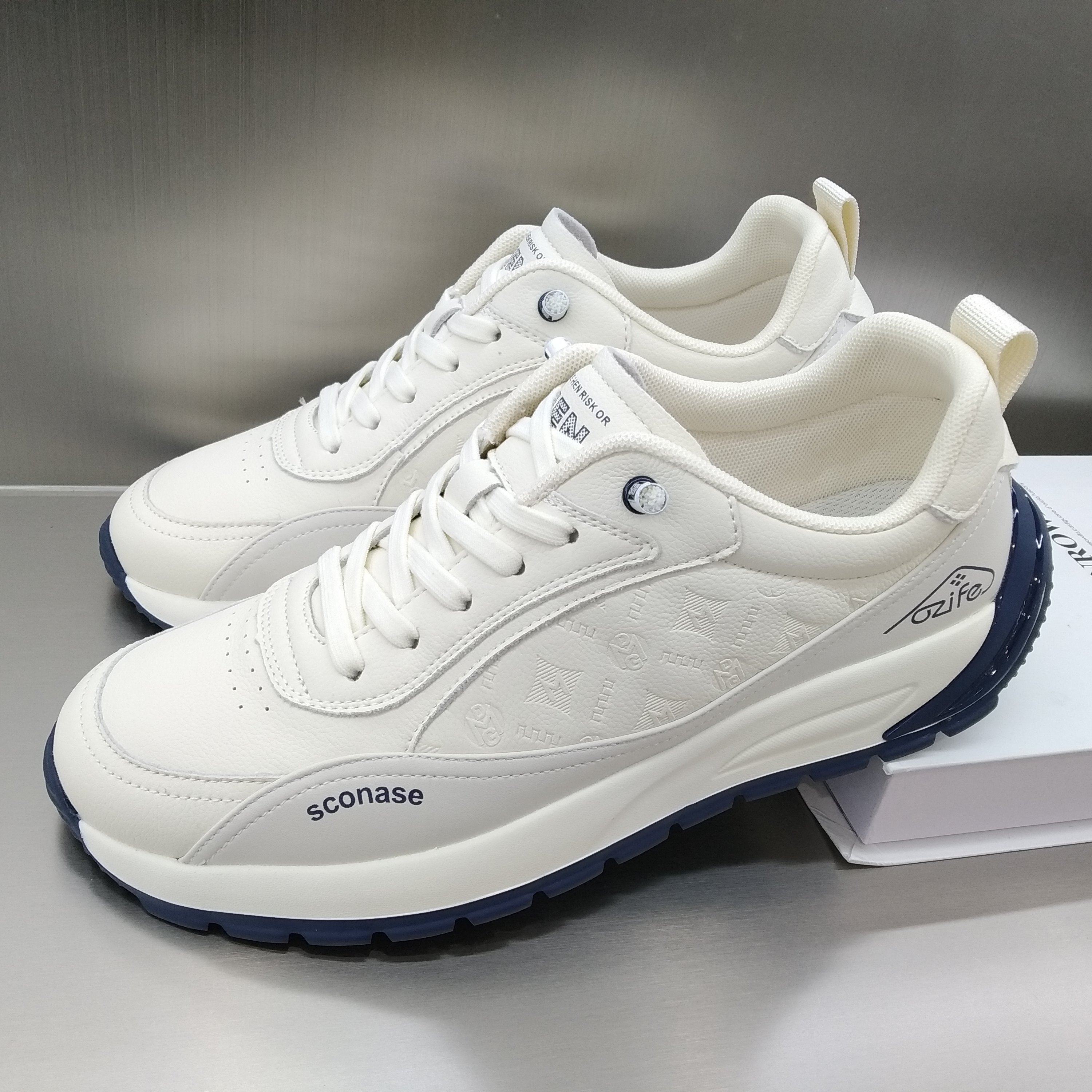 夏发真皮男鞋2026新款春季休闲鞋男士皮鞋软底板鞋小白鞋运动鞋潮,流行男鞋,时尚休闲鞋,淘宝优惠券,粉丝福利购,淘宝优惠卷