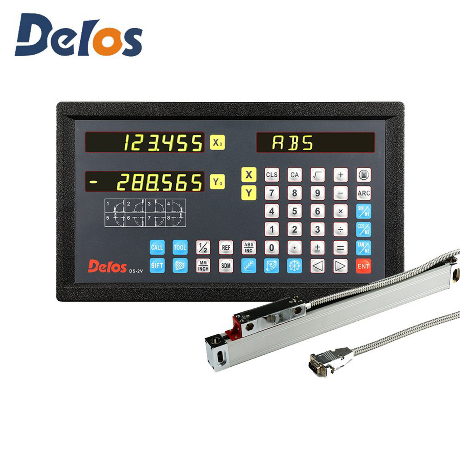 道尔delos高精度光栅尺数显表铣床磨床车床镗床火花机线切割通用