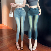 ins裤 丰胯韩系细腰显瘦弹力舒适高腰百搭小脚裤 牛仔裤 子