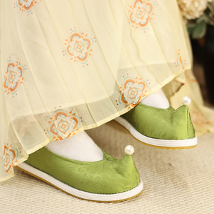 传统老北京工艺平跟 千层底汉服鞋 公卿X江南朱记 三兔共耳