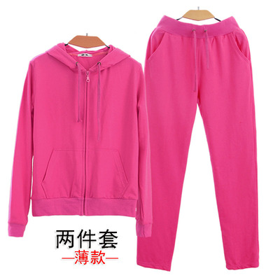 秋季卫衣时尚薄款纯棉运动套装
