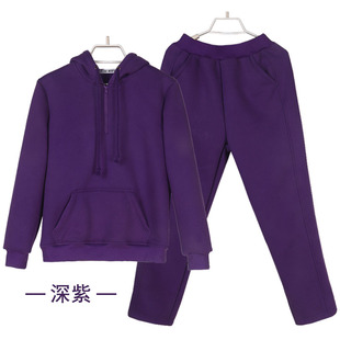 保暖休闲运动套装08590870女秋冬季宽松小个子圆领卫衣卫裤两件套