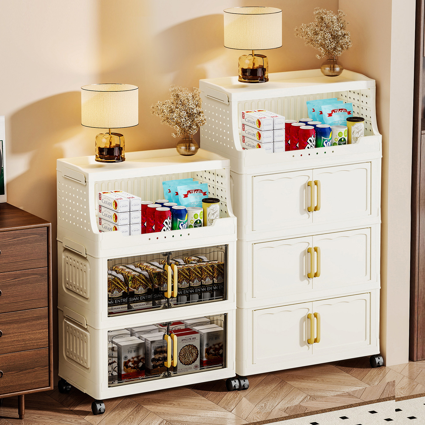 50/60宽厨房多层置物架卫生间透明收纳架玩具整理架收纳柜储物柜