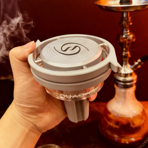 玻璃烟锅 法兰西QUASAR BOWL阿拉伯水烟一体免锡纸碳隔锅硅胶烟碗