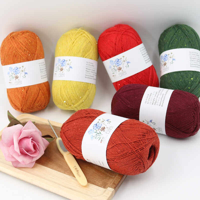 小辛娜娜遇见真丝亚麻亮片线手工编织毛线手编线毛衣材料有质检,服饰配件/皮带/帽子/围巾,毛线,淘宝优惠券,粉丝福利购,淘宝优惠卷