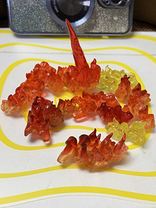 神奇宝贝口袋怪动漫周边场景观火焰山底座配件透明火焰尾巴小火龙