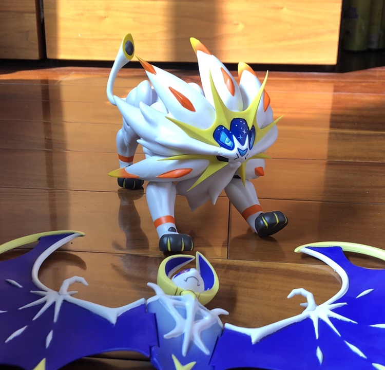 神奇宝贝宠物小精灵大号可动太阳神月亮神兽日月公仔手办无原盒