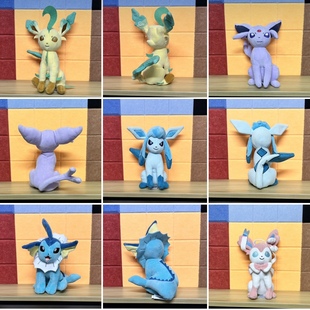 神奇宝贝宠物小精灵口袋怪毛绒伊布家族冰精灵雷精灵仙伊布叶伊布