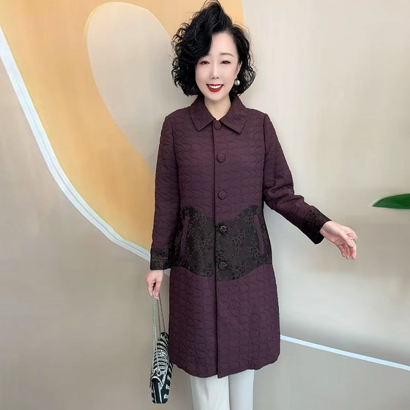 高品质!秋冬时尚拼色加棉外套女