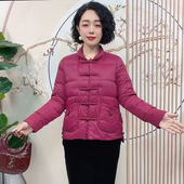 妈妈装 短款 羽绒服冬款 新中式 加厚保暖长袖 立领盘扣设计国风外套