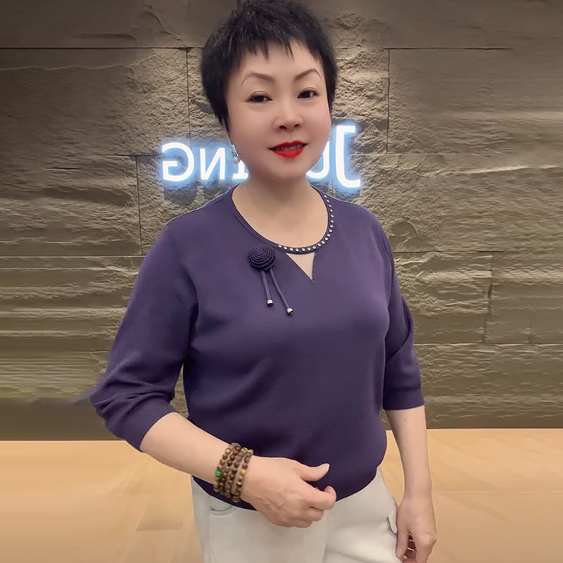 高品质!时尚镂空针织打底衫毛衣