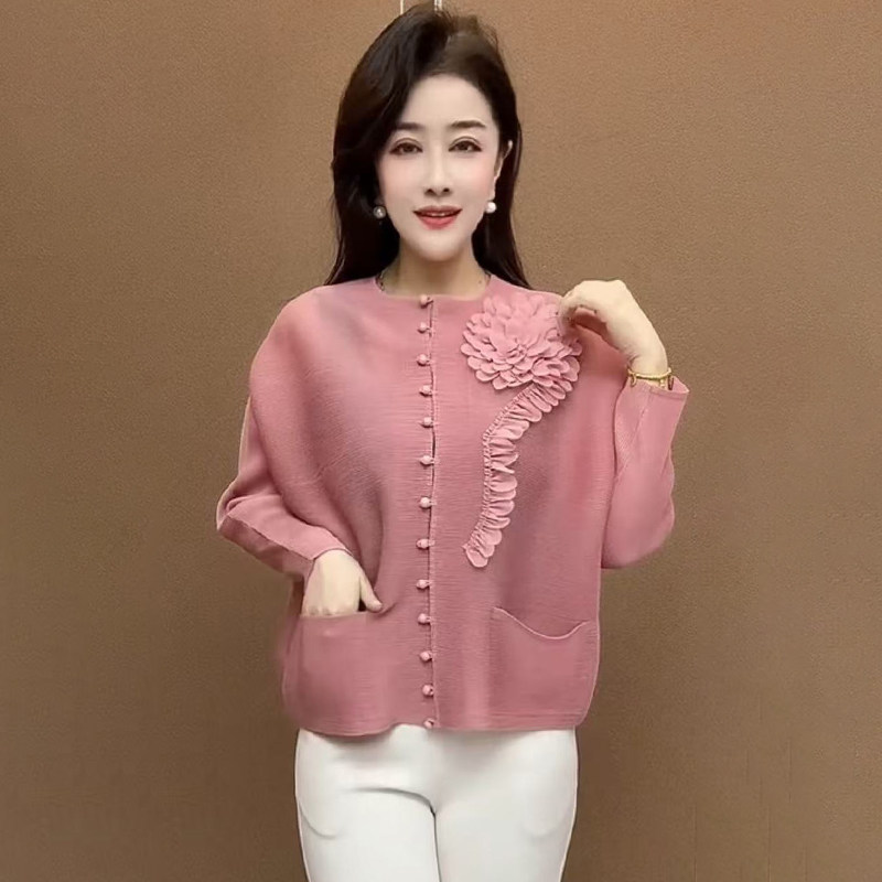高品质!国风大码宽松褶皱外套女