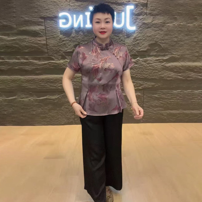 高品质！国风气质大码衬衫两件套