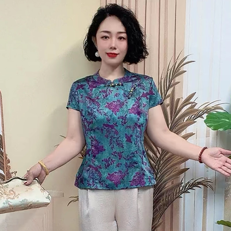 高品质！新中式国风立领提花上衣