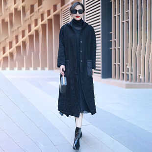 高端复古贵夫人高级感提花加绒风衣2025冬季洋气妈妈气质大衣外套