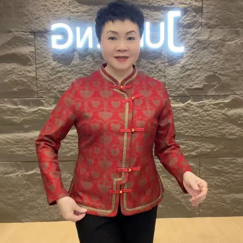 高品质!新中式立领加绒旗袍开衫