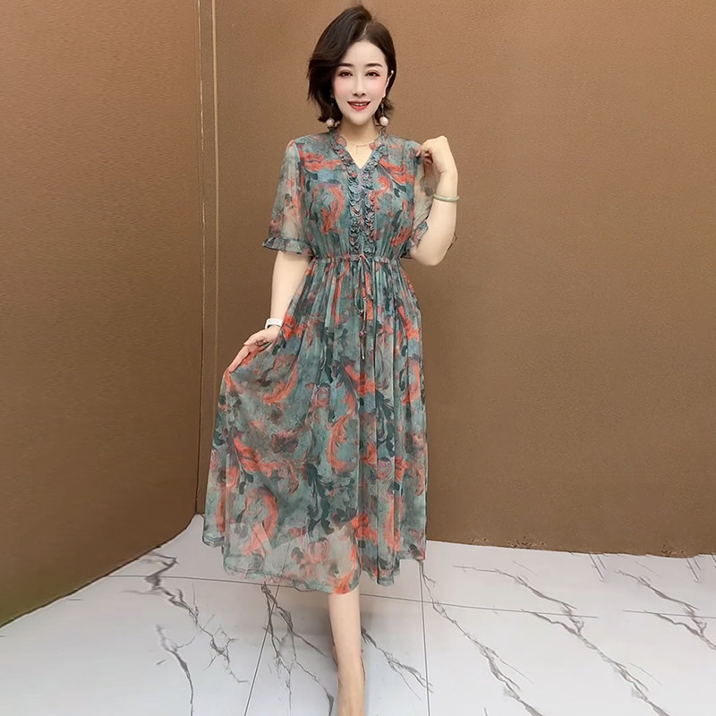 高品质！夏季台湾纱大码连衣裙