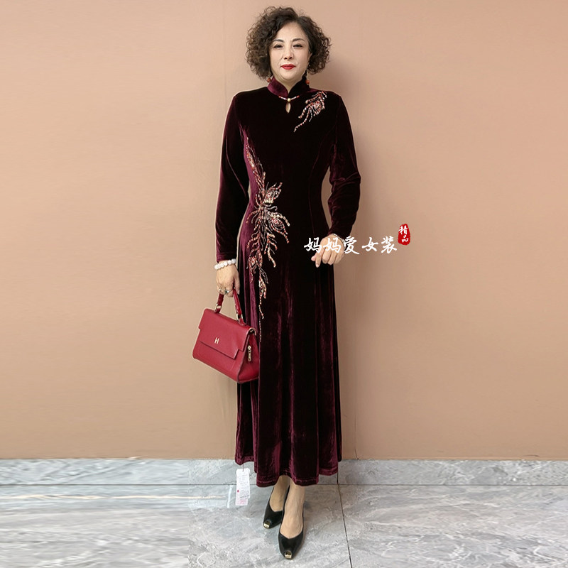 高品质!喜婆婆婚宴礼服旗袍长裙