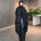 欧货高端轻奢冬季 加厚保暖宽松大码 200斤立体植绒洋气棉服外套女