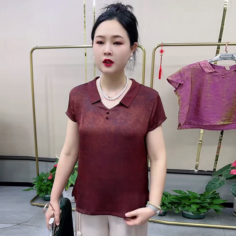 高品质！大码真丝娃娃领衬衫女