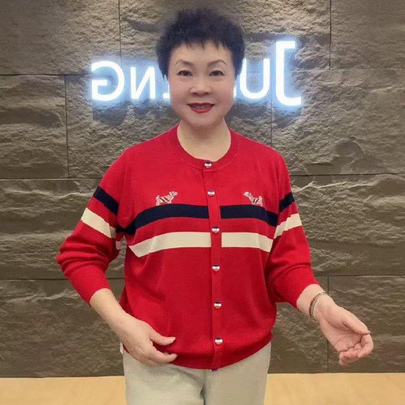 高品质!设计感撞色双旺针织衫女