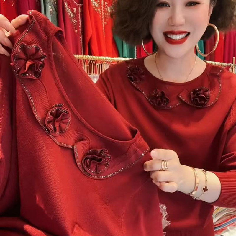 高品质!立体钩花高级感针织上衣