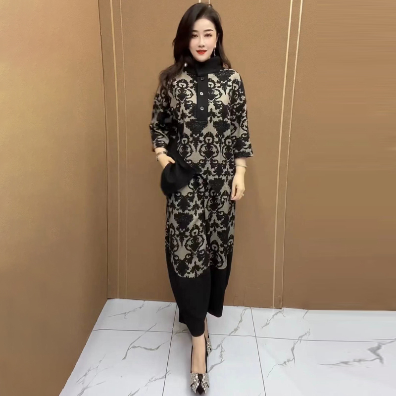 韩版妈妈时尚套装气质显瘦两件套