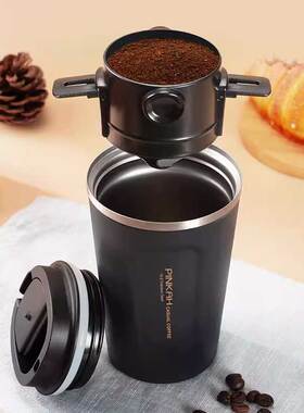 新款手冲咖啡滤杯可重复使用不锈钢漏斗V60折叠挂耳滤网代替滤纸