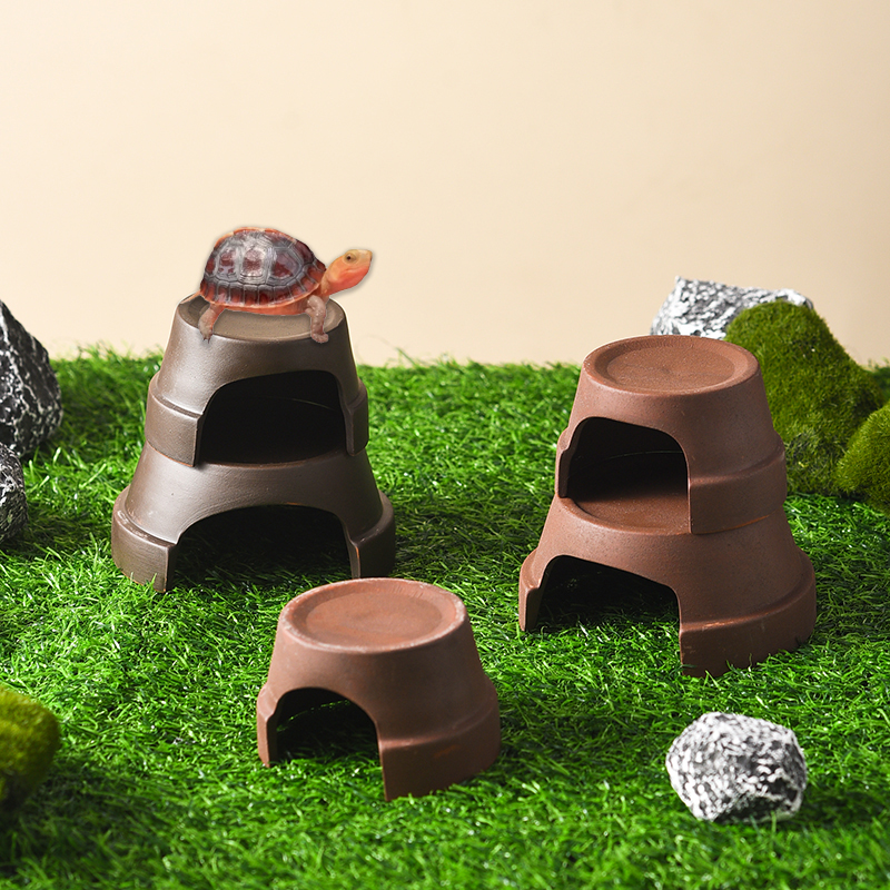 陶瓷乌龟躲避屋单枝鼠洞穴仓鼠窝安全保湿屋鱼虾青蛙产卵防应激房