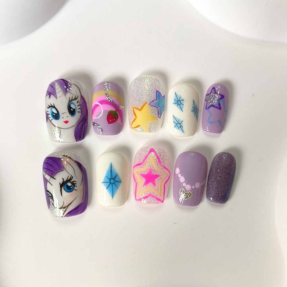 纯手绘原创小马宝莉系列珍奇美甲