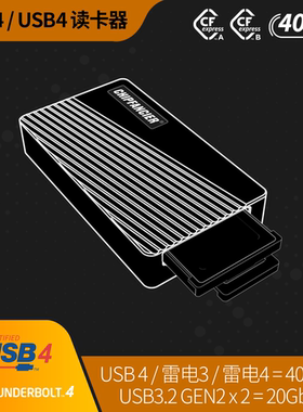 USB4 雷电4多合一读卡器CFexpress Type-B读卡器SD/CFB/CFA读卡器