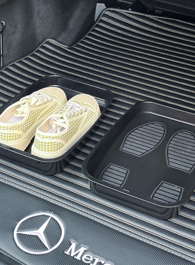 日本进口sanada鞋盒家用车内挖掘机加厚塑料鞋子收纳盘鞋架整理盒