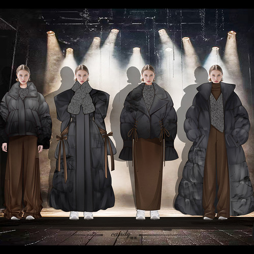 服装设计效果图手稿代画PS绘图服装插画动漫卡通画淘宝主图手绘图