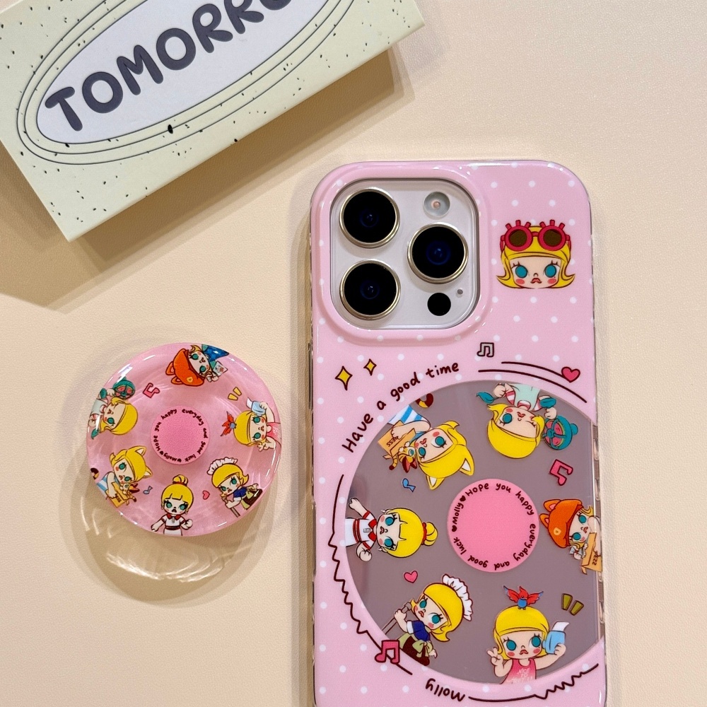 镭射唱片少女心手机壳