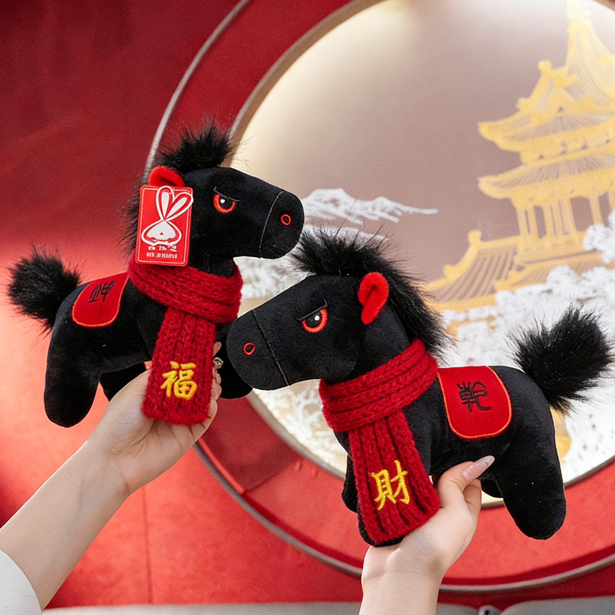 2026黑马年吉祥物公仔生肖马毛绒玩具马玩偶本命年礼品定制logo,玩具/童车/益智/积木/模型,毛绒/玩偶/公仔/布艺类玩具,淘宝优惠券,粉丝福利购,淘宝优惠卷