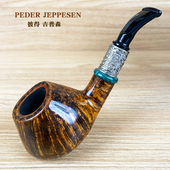 丹麦进口Peder Jeppesen吉普森石楠木烟斗手工珍藏银圈送长辈ida4