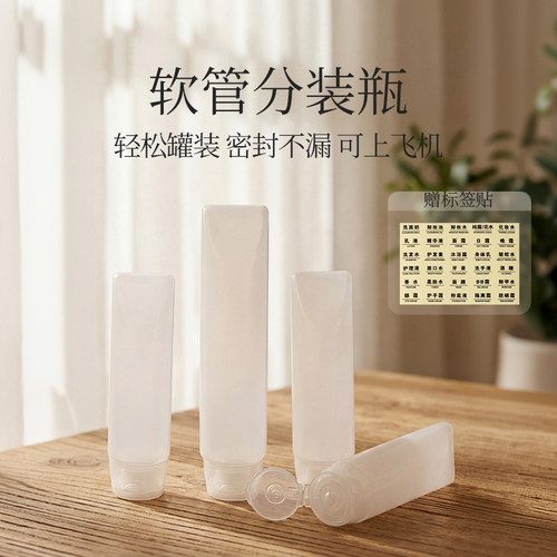 身体乳分装瓶旅行挤压式软管护手霜沐浴露洗发水便携款化妆品空瓶