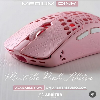 Vancer玩设Akitsu知雨粉色碳纤维轻量化电竞游戏8K鼠标瓦洛兰特