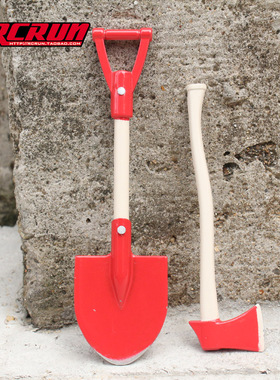 RCRUN 1:10仿真攀爬车 仿真件金属 铁锹铁铲装饰件D90 SCX10 等用