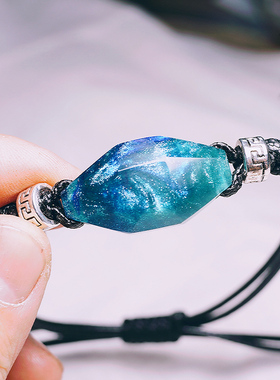 星空手链青木制树脂小众设计情侣