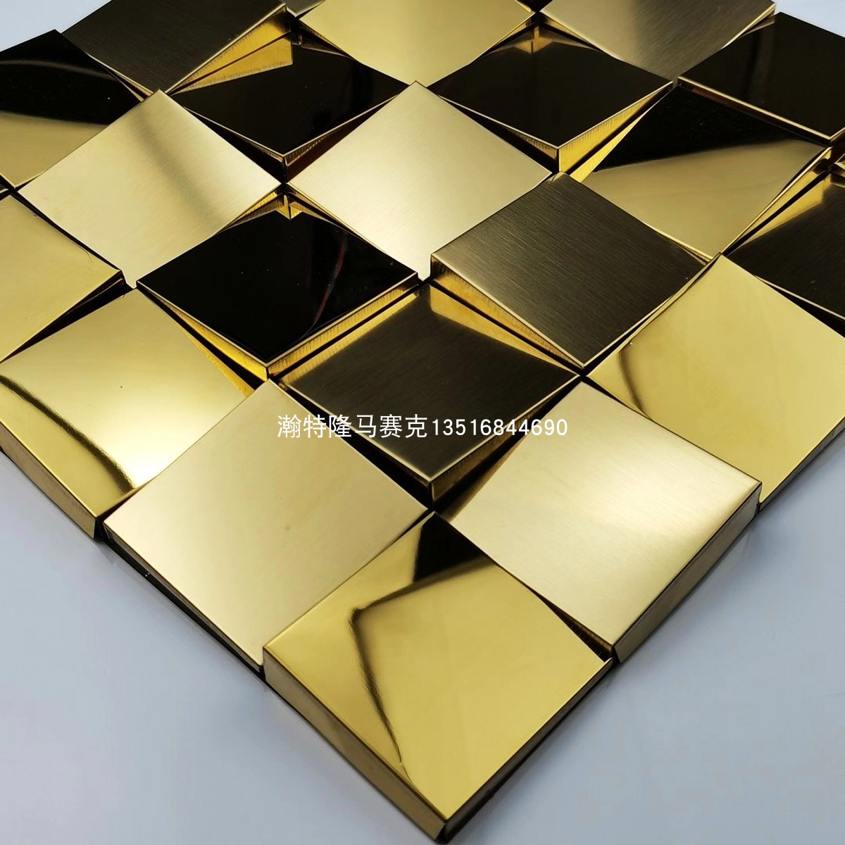 不锈钢KTV高低立体马赛克瓷砖