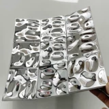 Металлическая мозаика из нержавеющей стали, касса, декор на стену, зеркальный эффект