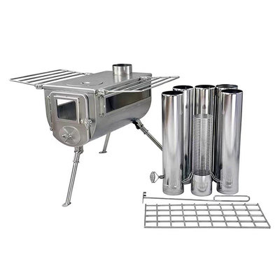 winnerwell柴火炉W炉不锈钢户外露营帐篷颗粒取暖炉玻璃侧窗款便