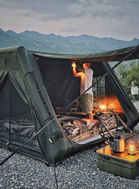 16FT-Tank坦克帐篷堡垒涤棉充气帐篷一室一厅防风雨